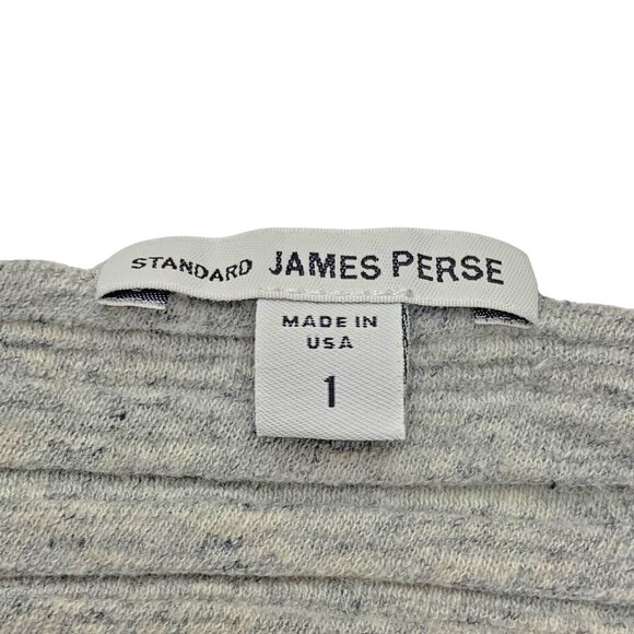 Standard James Perse Heather Gray Cowl Neck Pullover Top - Picture 3 of 8